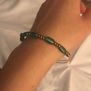 Alex and Ani turquoise and gold bracelet